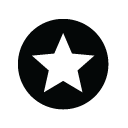 monotone_star_favorite_round